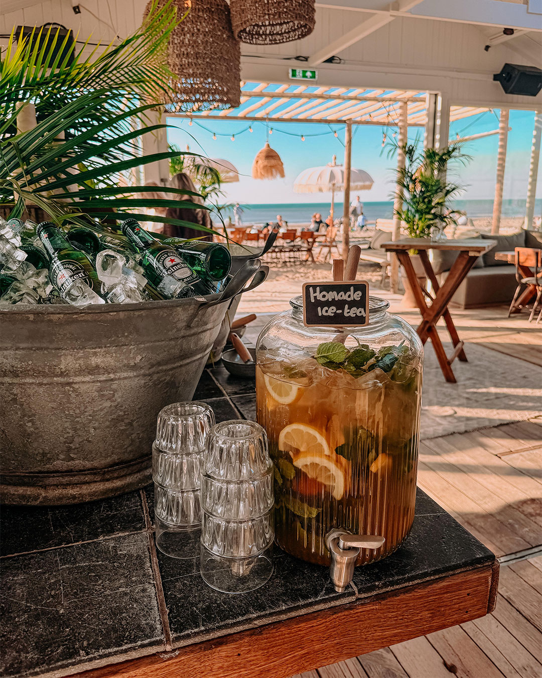 Homemade icetea op de drakenbar