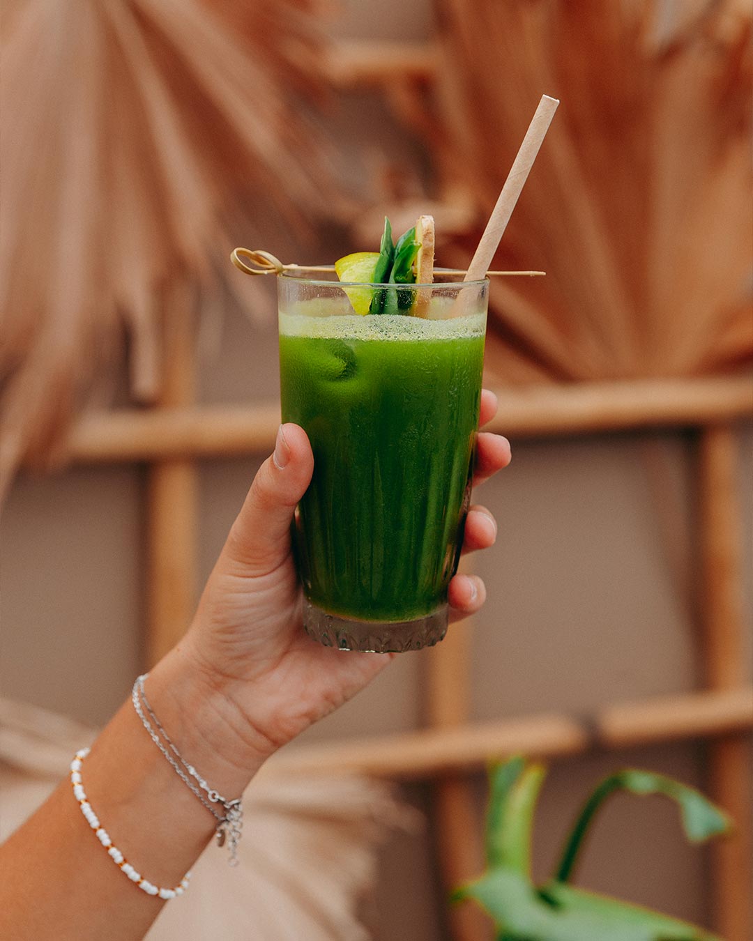 Groen detox sapje met komkommer en spinazie